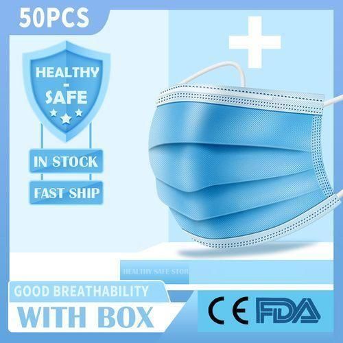 Masque Lot De 50 Cache Nez En Pli De 3 Feuille