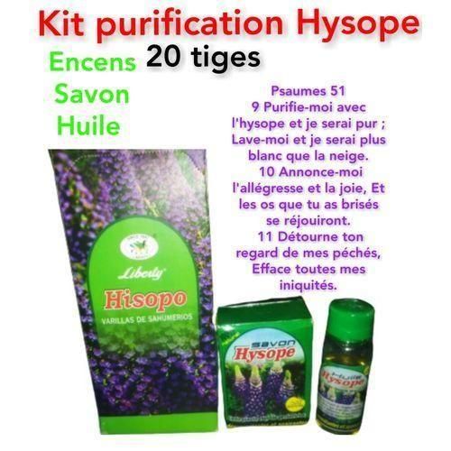 Kit Purification Hysope Encens Savon Et Huile