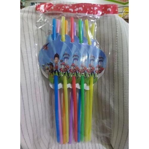 Pailles/Pipettes Pour Boissons Froides Avec Images De Paw Patrol De Heros Pour Enfants Lot De 10