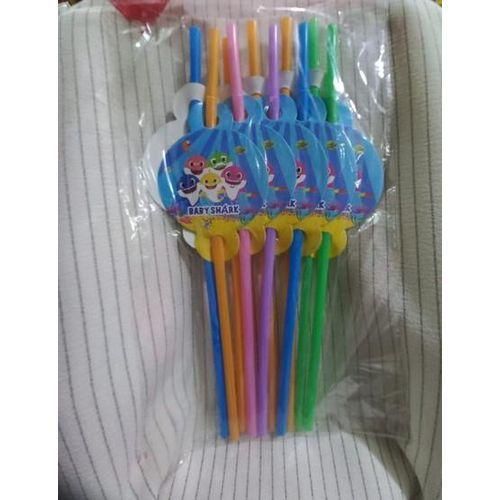 Pailles Pour Boissons Froides Avec Images De Baby Shark Pour Enfants Lot De 10