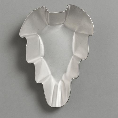 Moule à gâteaux en métal argenté – forme feuille stylisée (Lot De 12)