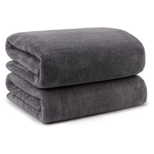 Mode Lot de deux Grandes Serviettes De Bain gris Motif Multiple