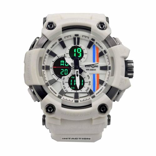 Montre de sport militaire étanche à quartz numérique LED pour homme avec bracelet en caoutchouc Double affichage Montre de luxe pour camping plongée