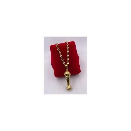 Chaine Grain De Café Avec Medaille Coupe _or Plaquer