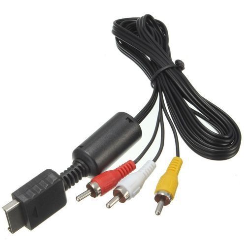 Audio Video AV Cable Cord Wire To 3 RCA TV Lead For Playstation PS1 PS2 PS3