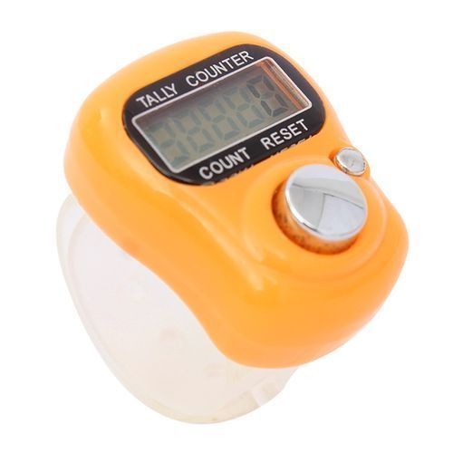 Chapelet Electronique Musulman - Compteur De Doigt - Orange/Blanc