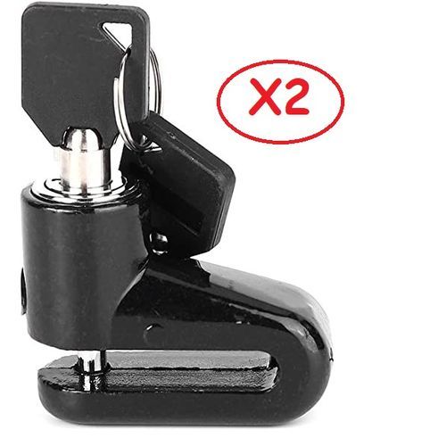 (lot De 2) Cadena Verrou Antivol Pour Bicyclette Pour Vélo Et Moto