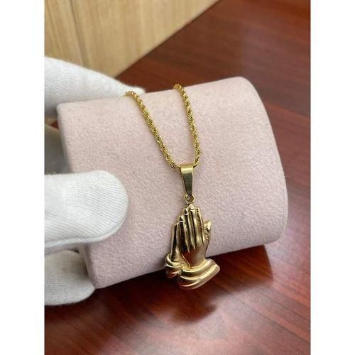 Chaine Grain De Café Avec Medialle Lingot _or Plaquer