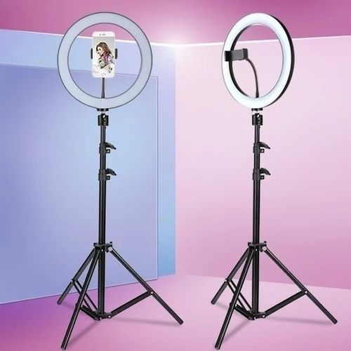 Ring Light - Diametre 26 Cm + Trépied 2m10 - Noir