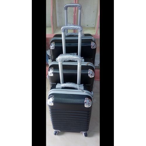 Valise Imperméable - 3 Pcs - Grand / Moyen / Petit - En Polypropylène - Noir (Motif Multiple)