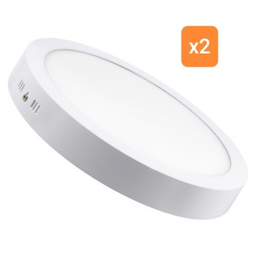 Spot Led Apparent Rond 18W - Lot De 2