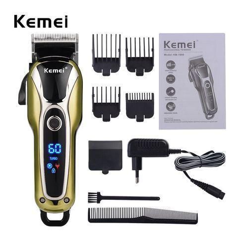 Kemei Tondeuse Electrique Rechargeable KM-1990 Cheveux Et Barbe - Pour Hommes Et Enfants