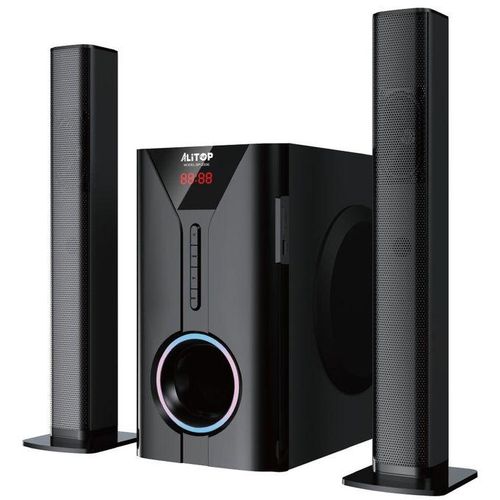 ALITOP Woofer SP-2506 Home Cinéma - Chaîne HI-FI - Noir
