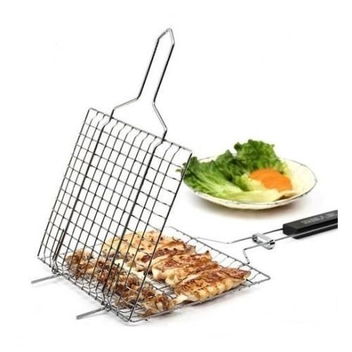 Grille Viande En Acier Inox - Grande Taille - Gris