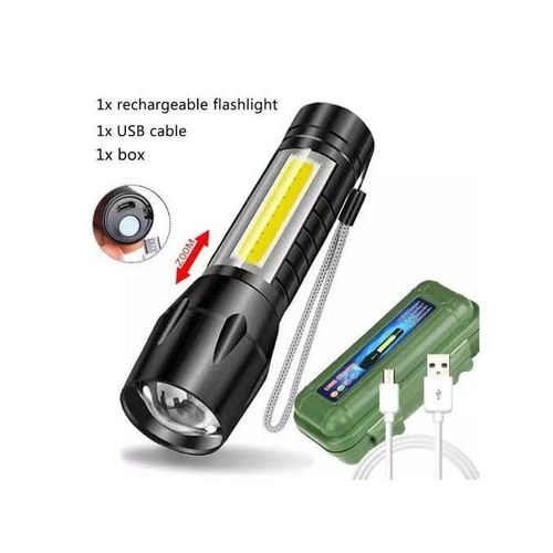 Torche Rechargeable - USB - Noir