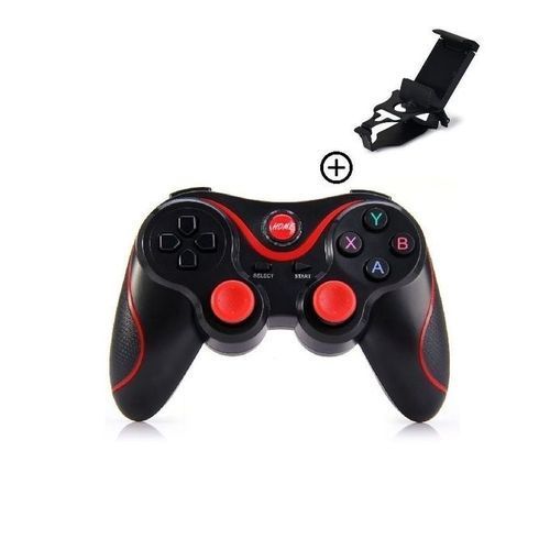 Manette De Jeu Bluetooth Pour Téléphone Android Et IOS - Noir/Rouge