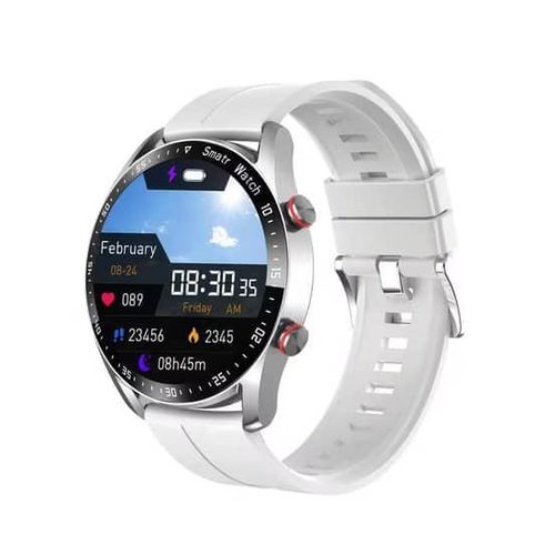 Montre intelligente connectée avec écran rond- 2 bracelets