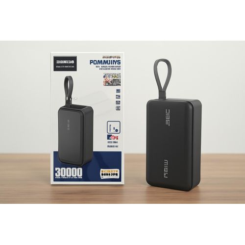 Power Bank HEPU 30000 mAh Haute Capacité – 22.5 W - Charge Ultra-Rapide et Multi-Ports / NOIR