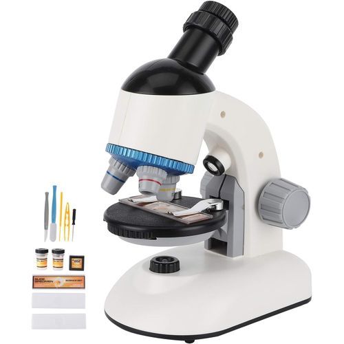 Microscope Pour Débutants Microscope Enfants 40X‑1200X Avec Tête De Rotation 360 Jouet Éducatif Pour Enfants