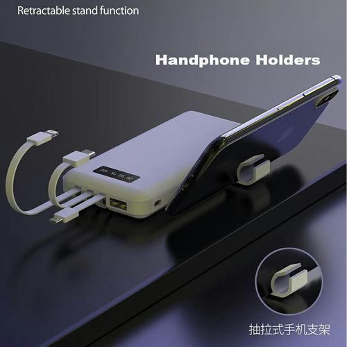 Power Bank Câbles De Charge Intégrés 20000mAh