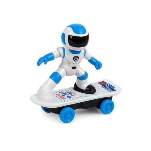 Robot Skateur Électronique – Jouet Interactif et Lumineux - Glisse, Bouge et Amuse / BLANC