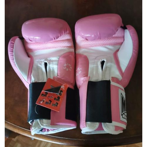 Gants de Boxe Professionnels Premium en Simili-Cuir – Ventilés, Ultra-Confort, Couleur Rose – Idéal Entraînement & Fitness
