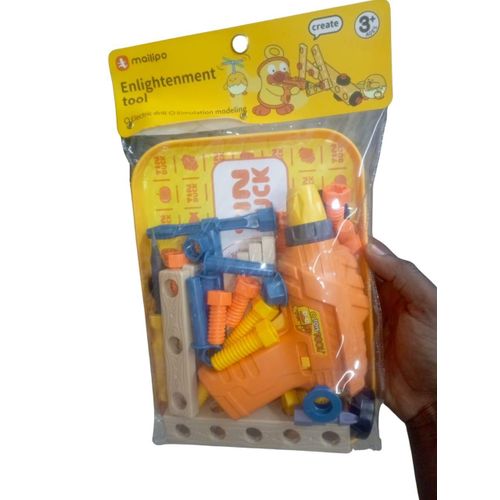 Set d’Outils de Construction pour Enfants – Kit d’Apprentissage avec Perceuse & Accessoires 3+