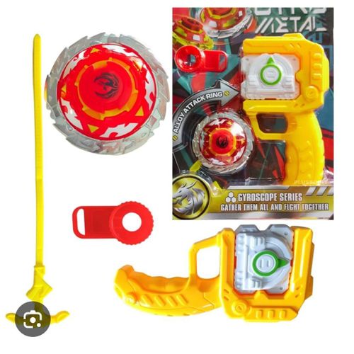 Toupie Métal Gyro Battle Set – Double Toupies Die-Cast + Lanceur Puissant – Série Gyroscope GFive