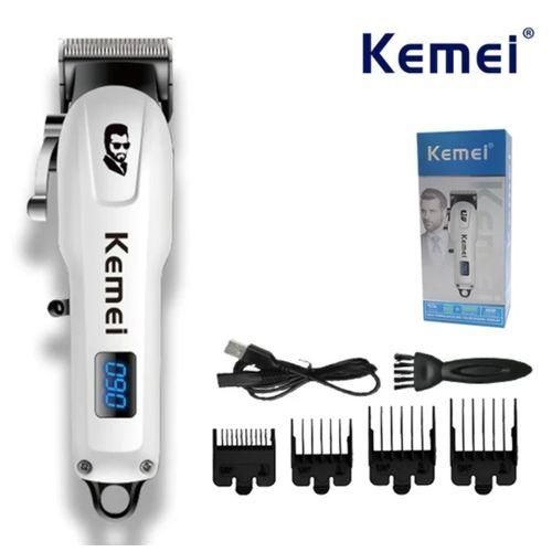 Kemei KM- 232 - Mini Tondeuse rechargeable - Blanc