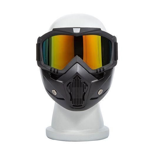 Masque de Protection pour Moto avec Lunettes Anti-UV - Design Futuriste