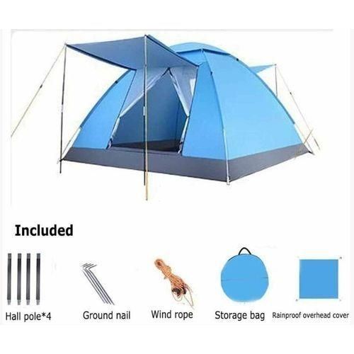 Tente De Camping - Ouverture Rapide - Bleu