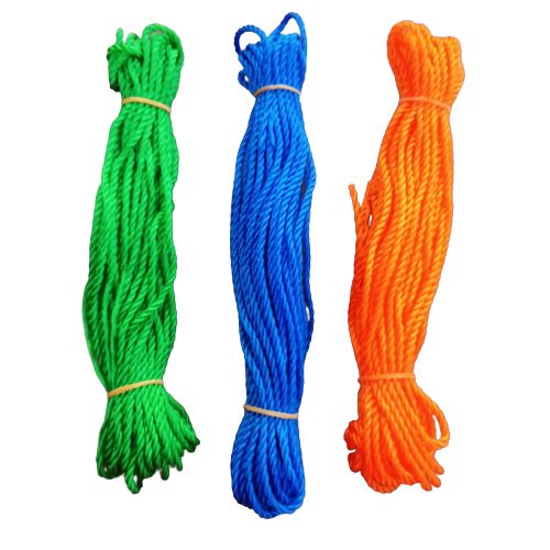 3 Cordes à Linge - Attache - Vert Bleu Orange