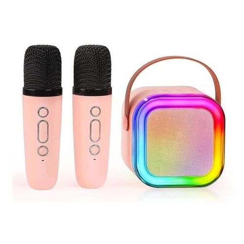 Mini Machine De Karaoké Avec 2 Microphones Sans Fil,