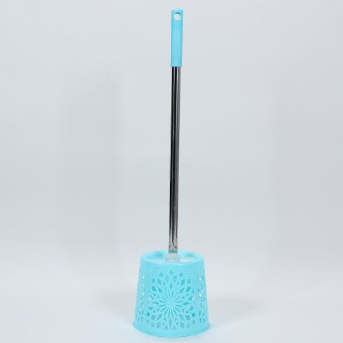 Deux Brosses de toilette avec support décoratif coloré