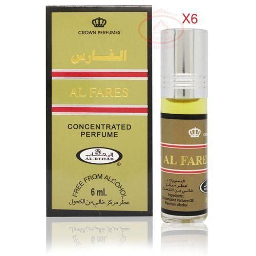Crown Perfume Al Fares Huile De Parfum Concentrée 6 Pcs