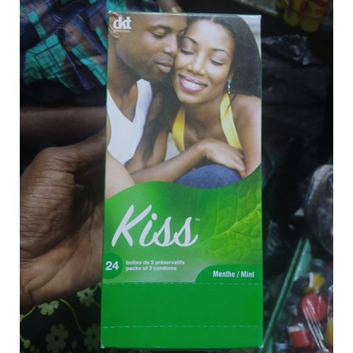 Dkt Un Carton De 72 Préservatifs KISS - 24 Boîtes De 3 Préservatifs Masculin - Menthe