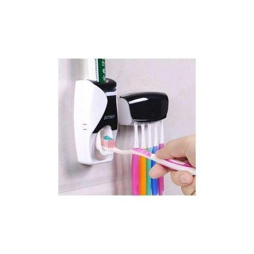 Toothpaste Dispenser + Brush Holder-