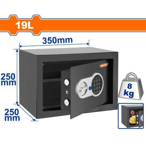 WADFOW WEB1525 Coffre-fort Électronique - 19 litres