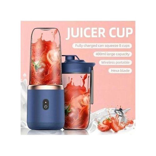 Lames Portable Juicing Cup 400ml USB Smoothie Mixer Cup Sans Fil Mini - Chargeur Fruits Extrudeuse Mélangeur
