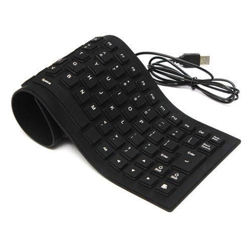 Mode Clavier Flexible A Fil USB Noir