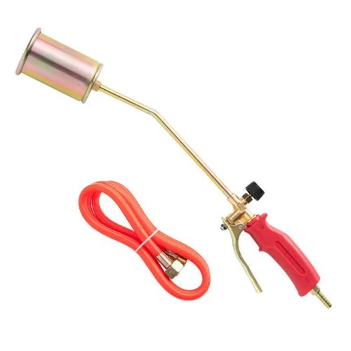 CHALUMEAU À GAZ, LONGUEUR DE 58 CM, DIAMÈTRE 60 MM, TIGE ET BRÛLEUR ZINGUÉS, SURFACE DE PRÉHENSION EN PLASTIQUE AVEC LEVIER DE RÉGLAGE DU FLUX
