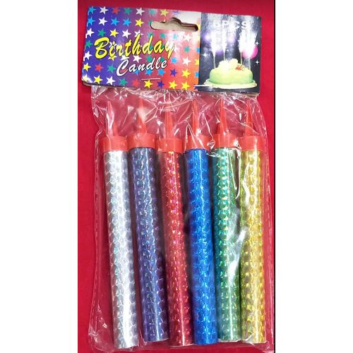 Lot De 6 Bougies Anniversaires Féeriques