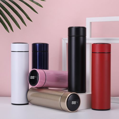 Thermos Isotherme Portable Intelligent - Eau Chaude/Glacée - Indicateur De Température LED - 500ml